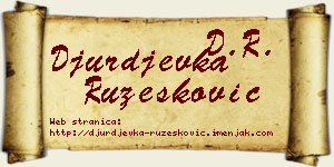 Đurđevka Ružesković vizit kartica